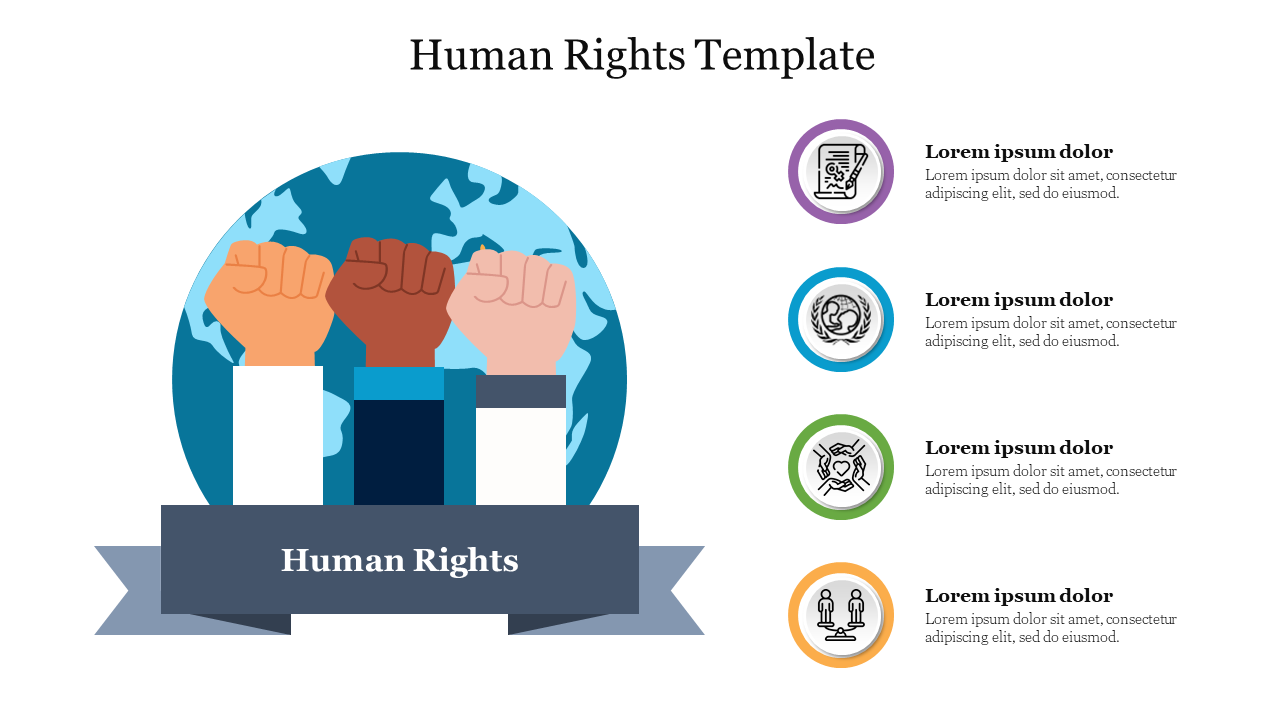 Editable Human Rights Template Prsentation